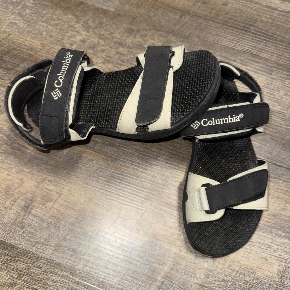 Columbia Whidbey Sandals Womens 6 Black Cream Sport Hiking Outdoor Adjustable - Picture 1 of 7